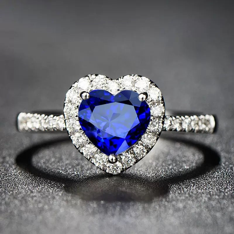 Wholesale Pink heart full diamond ring